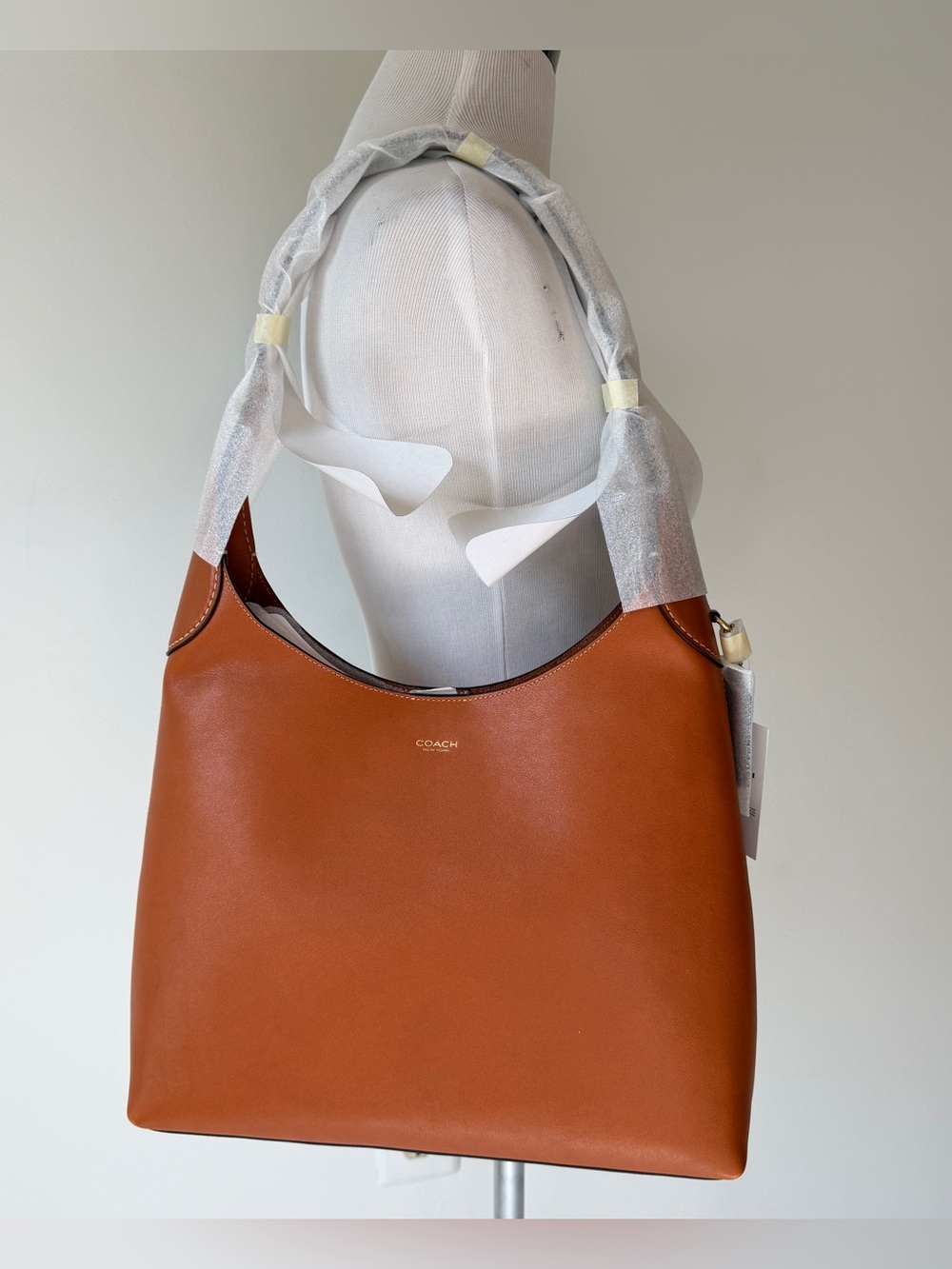 Coach NWT Brooklyn Shoulder Bag 34 Color Toffee Honey Brown Genuine Leather NEW